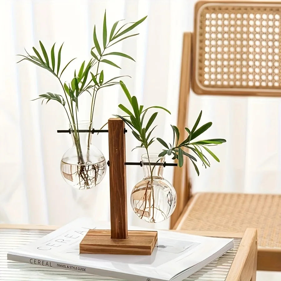 Hydroponic Glass Vase, Vintage Desktop Plant Terrarium Planter