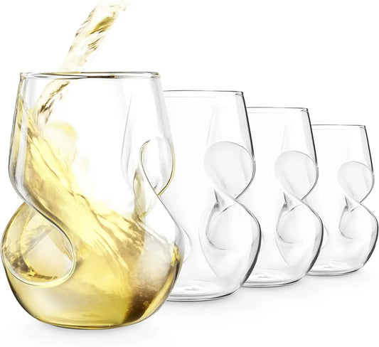 Conundrum Stemless White Wine Glasses Set of 4