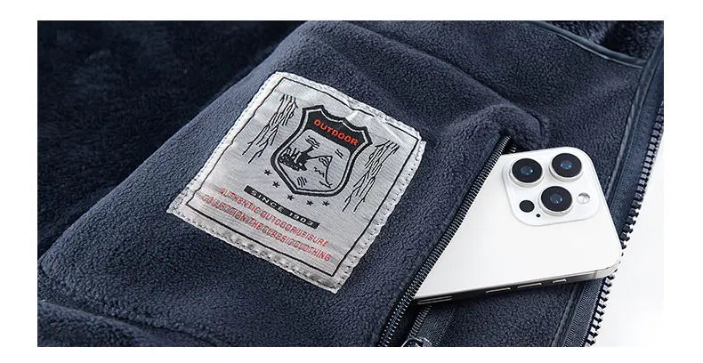 Men Heated Jacket Winter Polar Fleece Jacket Thermal Fleece