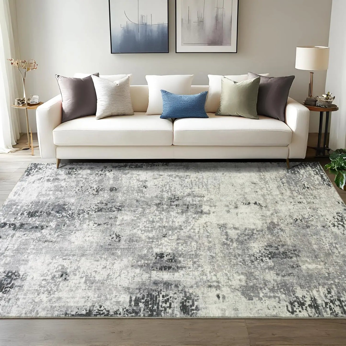 Living Room Area Rugs Soft Large Modern Abstract Area Rug