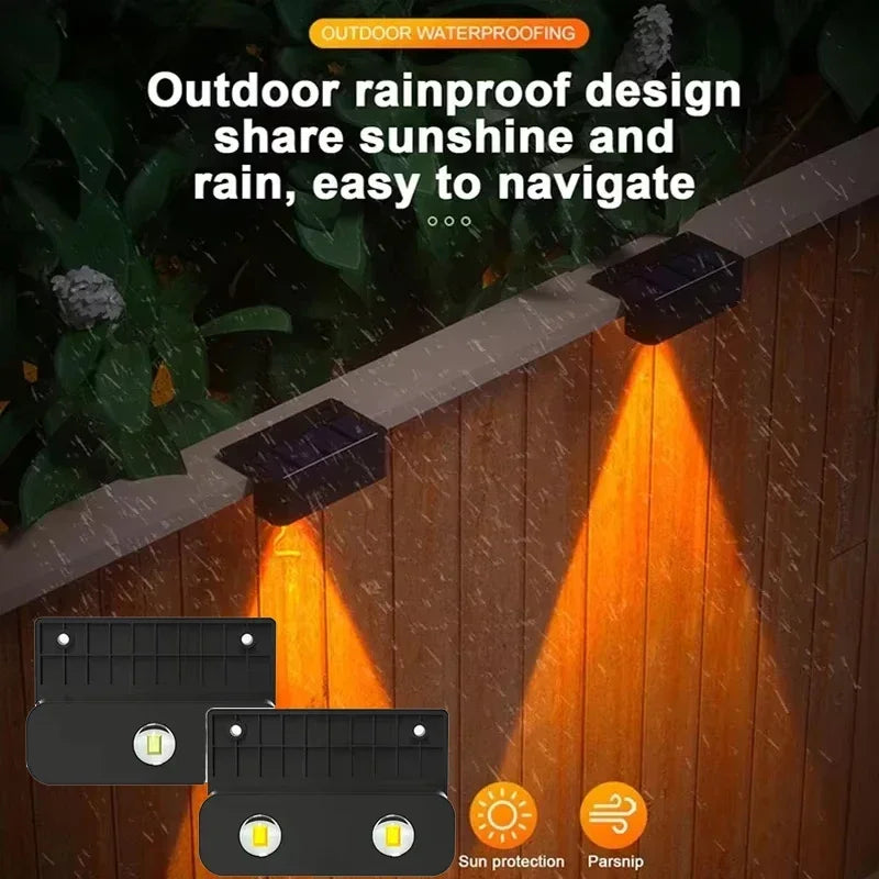 1/2/4PCS Waterproof Solar Step Lights Outdoor
