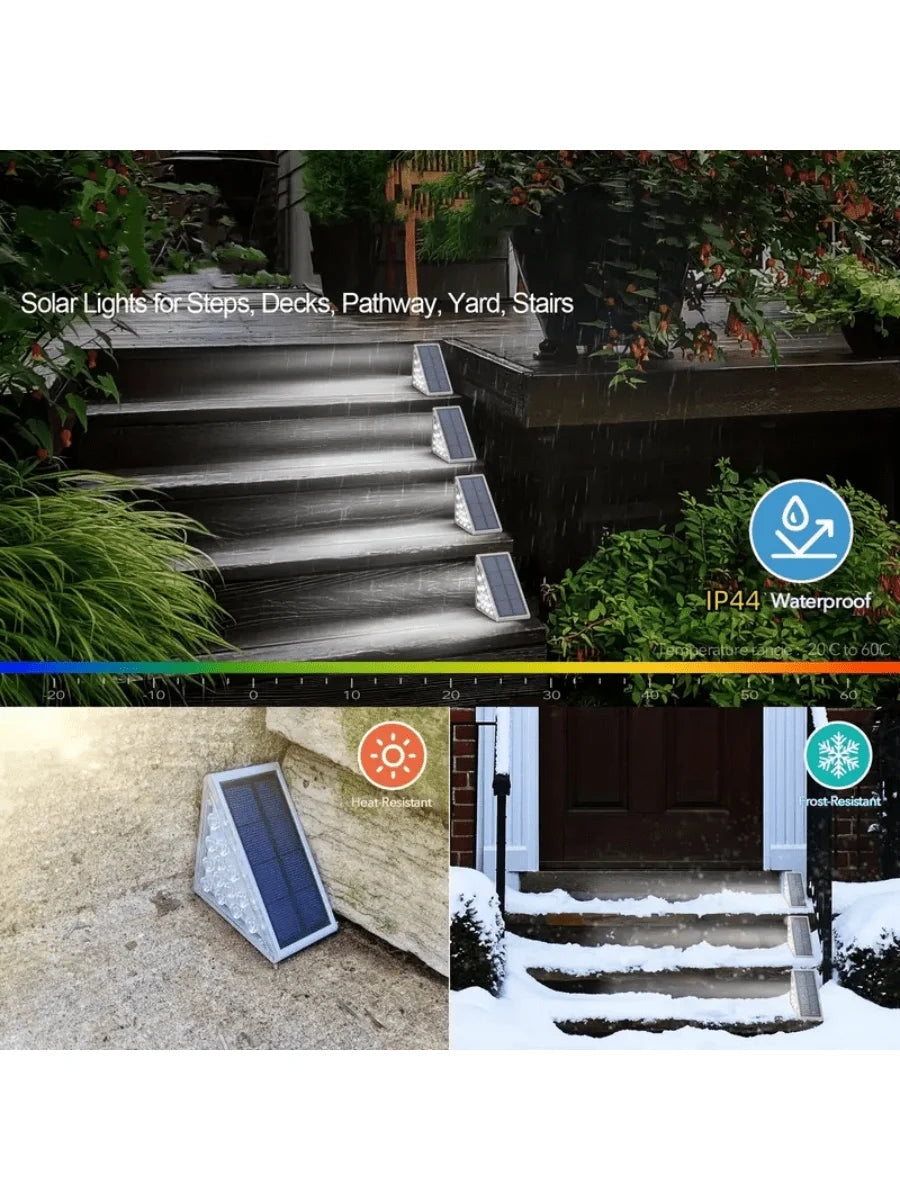 2PC Solar Outdoor Staircase Lights
