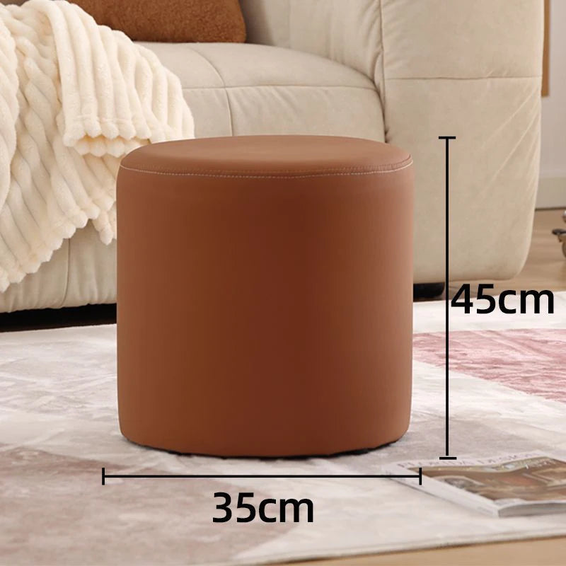 Wooden Ottomans Living Room  Vanity Stool Modern Low Step Stools