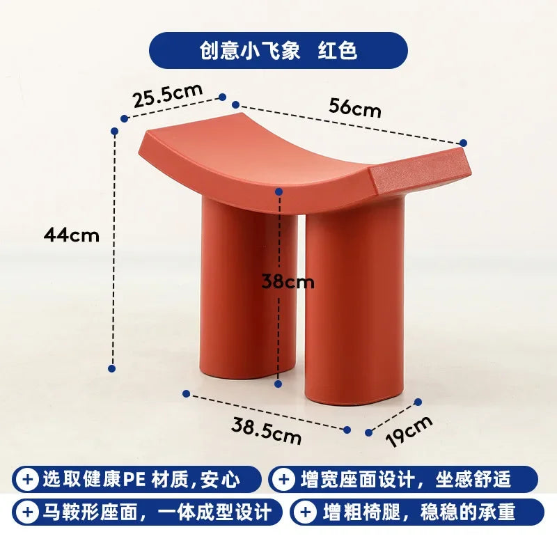 Plastic Nordic Stools  Pouf