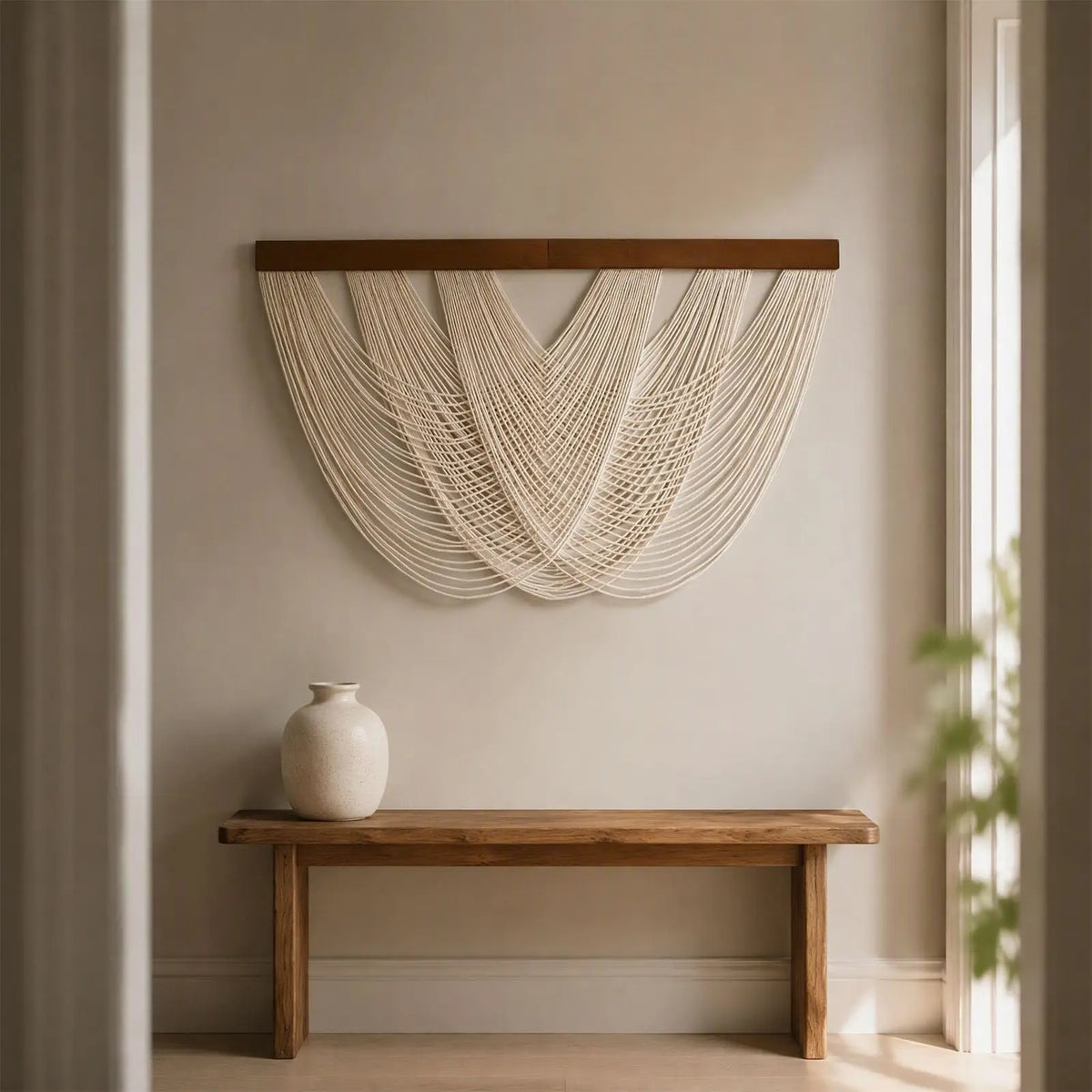 Handwoven Cotton Rope Wall Tapestry Macrame Hanging