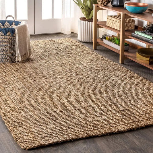 Hand Woven Chunky Jute Indoor Area Rug, 3x5