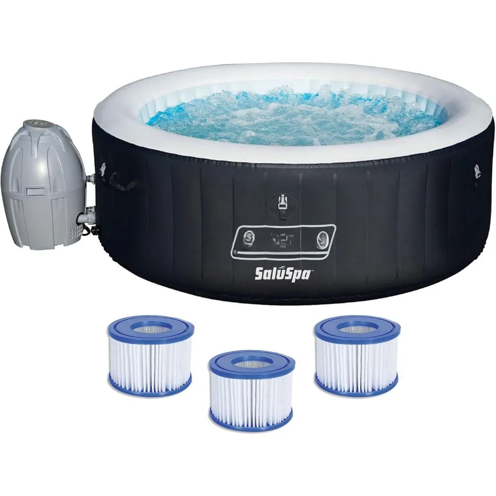4 Person Capacity Inflatable Portable Round Hot Tub