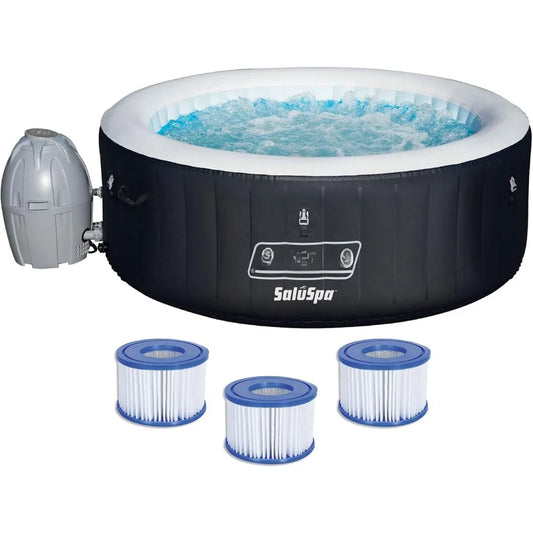 4 Person Capacity Inflatable Portable Round Hot Tub