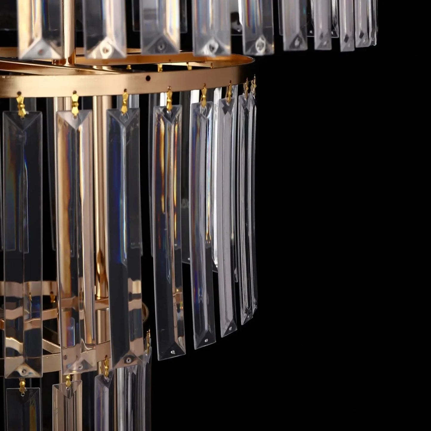 4 Tier Wedding Gold Crystal Flower Stand