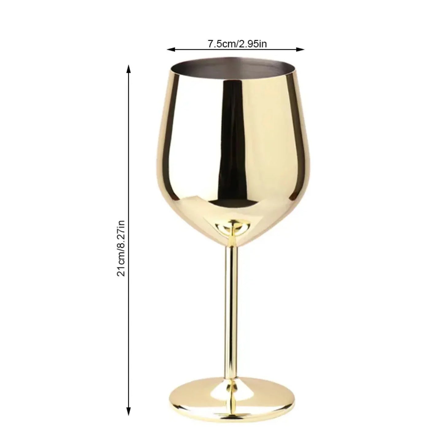 Stainless Steel Wine Glass Single-layer Drinkware