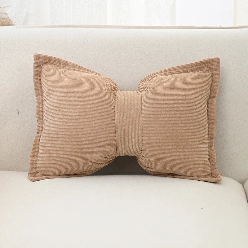 Cute Bow Pillow Soft Plush Cushion Cover