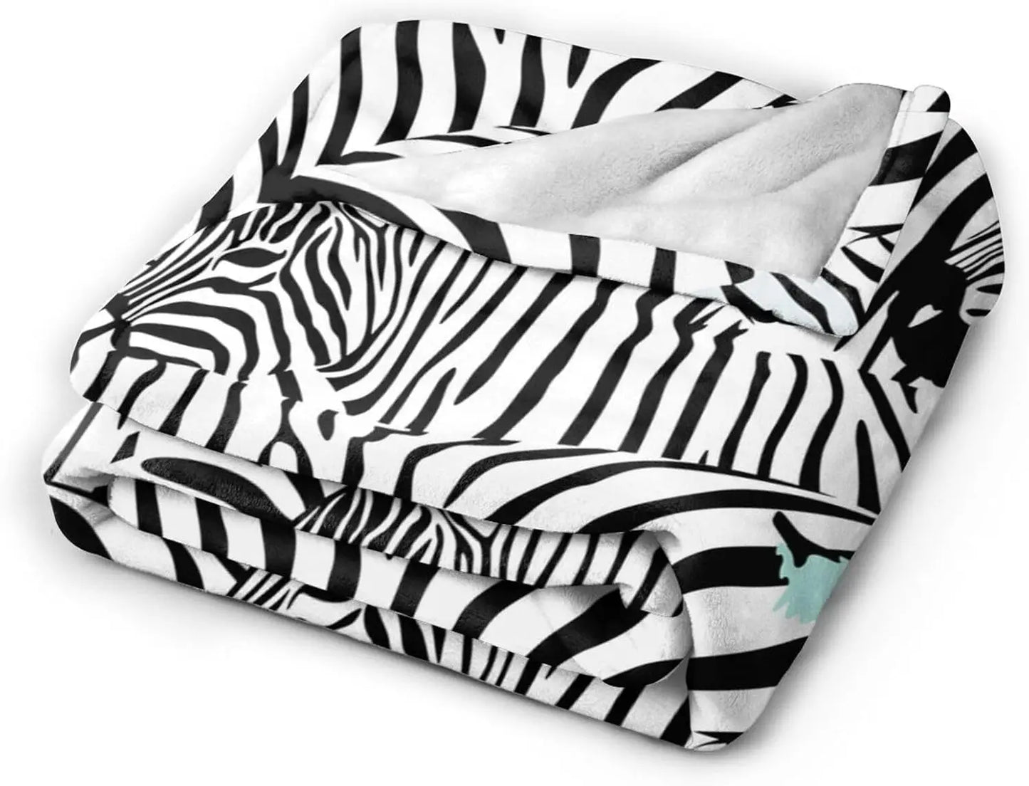 Stylish Zebra Print Blanket Soft Lightweight Throw Blankets Cozy Flannel