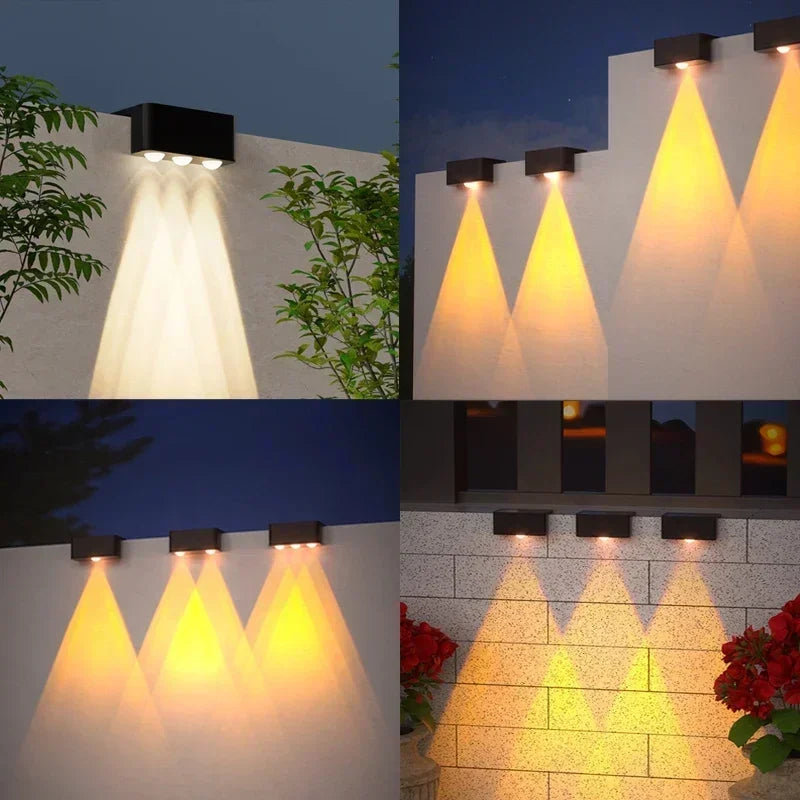 1/2/4PCS Waterproof Solar Step Lights Outdoor