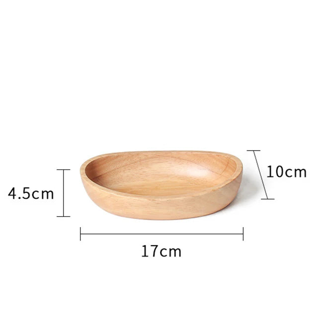 Boat Shape Serving Bowl  Natural Solid Oval Wooden Bowl
