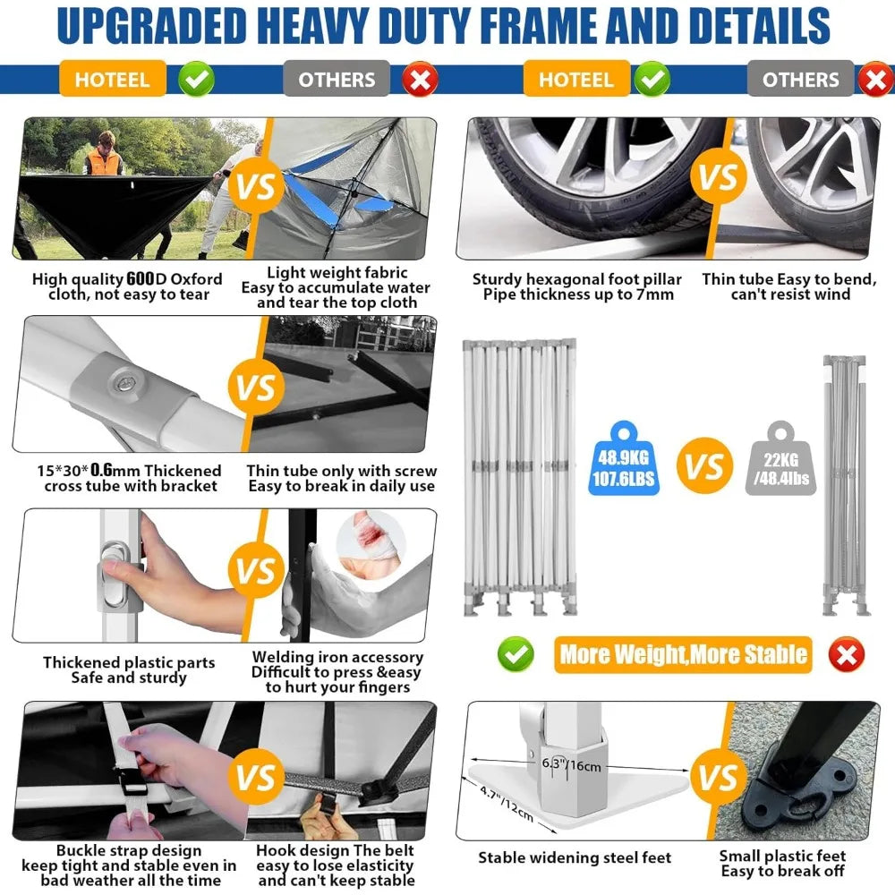 10x30 Pop up Canopy Tent for Parties, Heavy Duty  8 Sidewalls, Gazebo