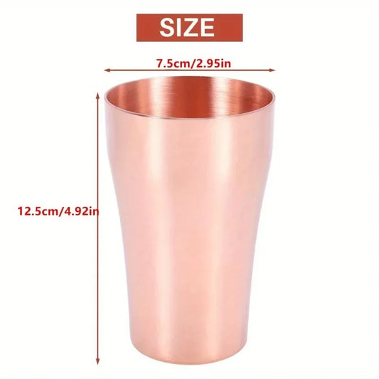 1PCS 400ML Handmade Pure Copper Retro Tea Water Cup Beer Cup Coffee Cup Travel