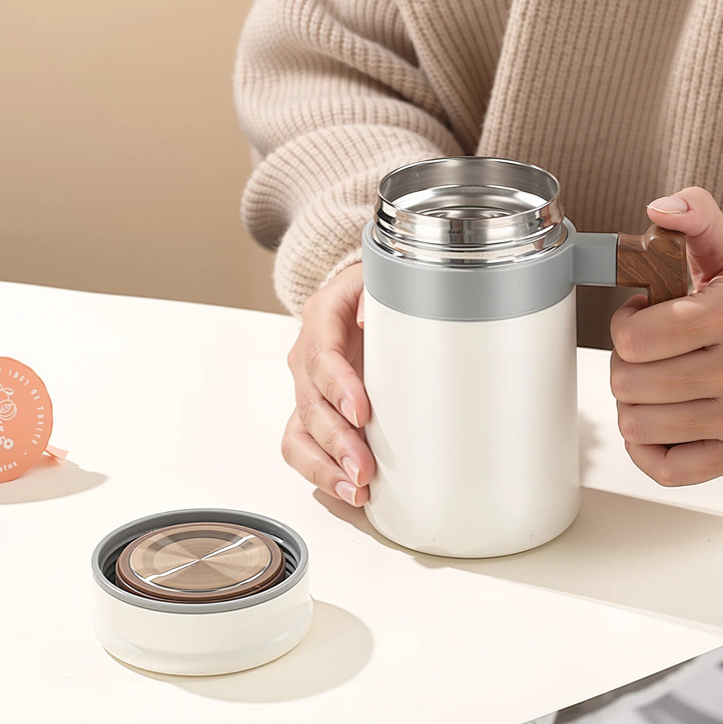 17oz Vacuum Insulated  Coffee Mug  leak proof Lid, Double Wall