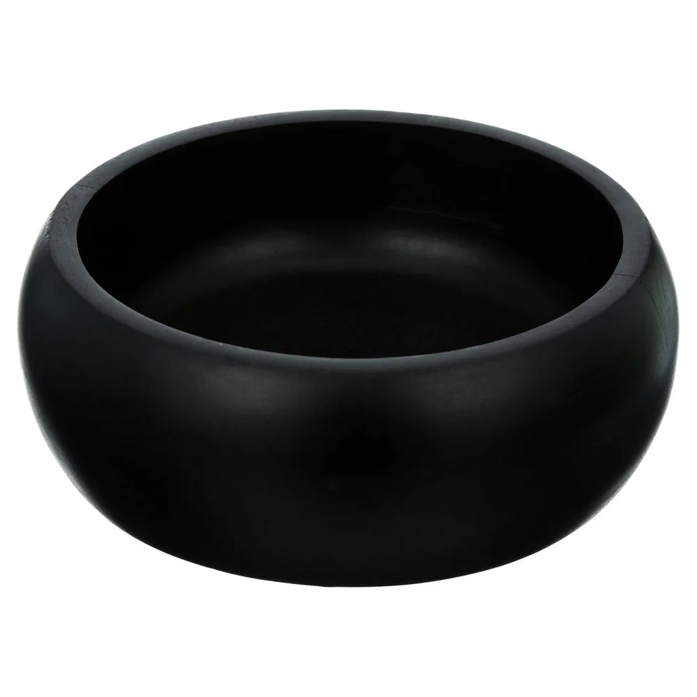 Premium Black Wood Serving Bowls Set of 2 Stackable