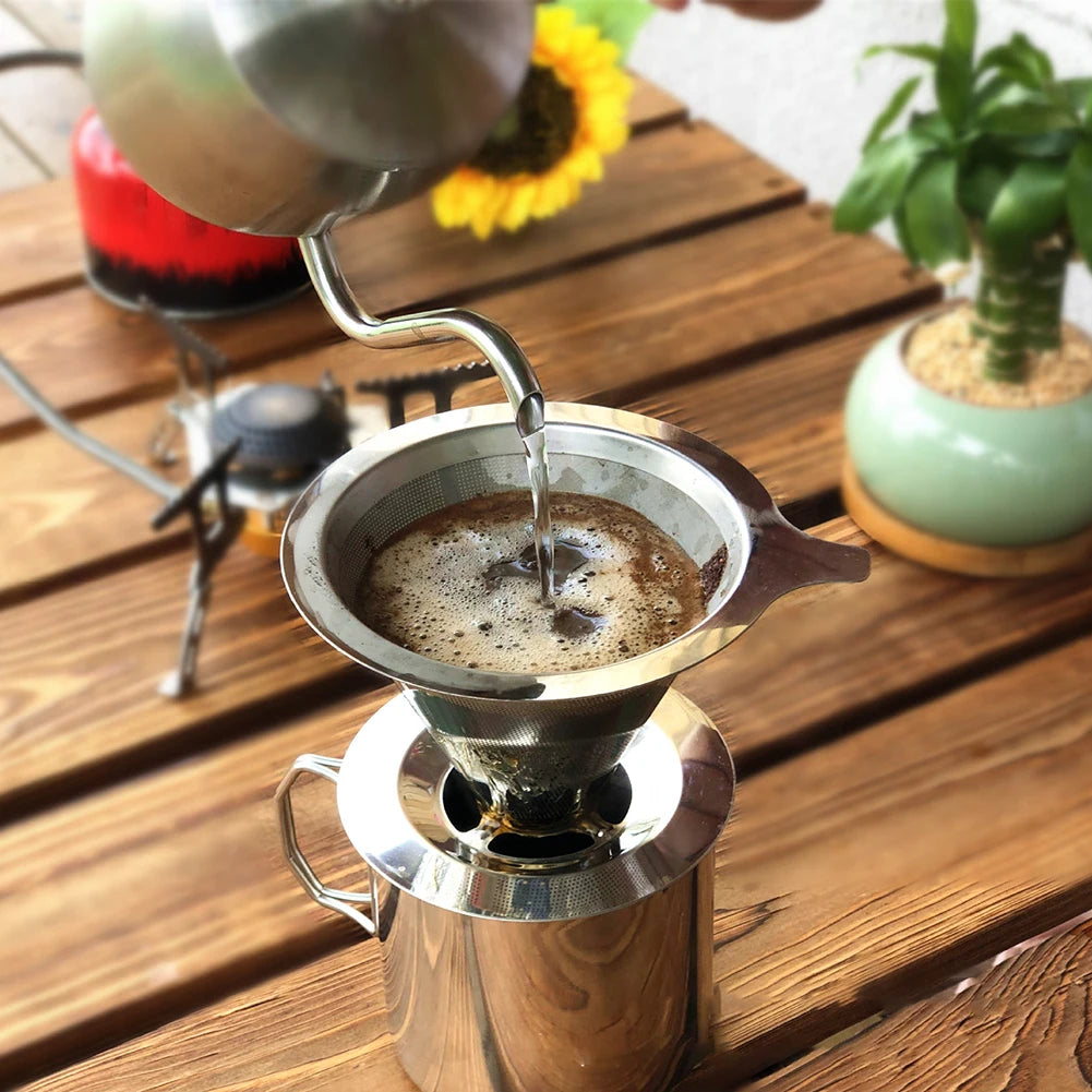 Cone Coffee Filter Screen 304 Stainless Steel Double-layer