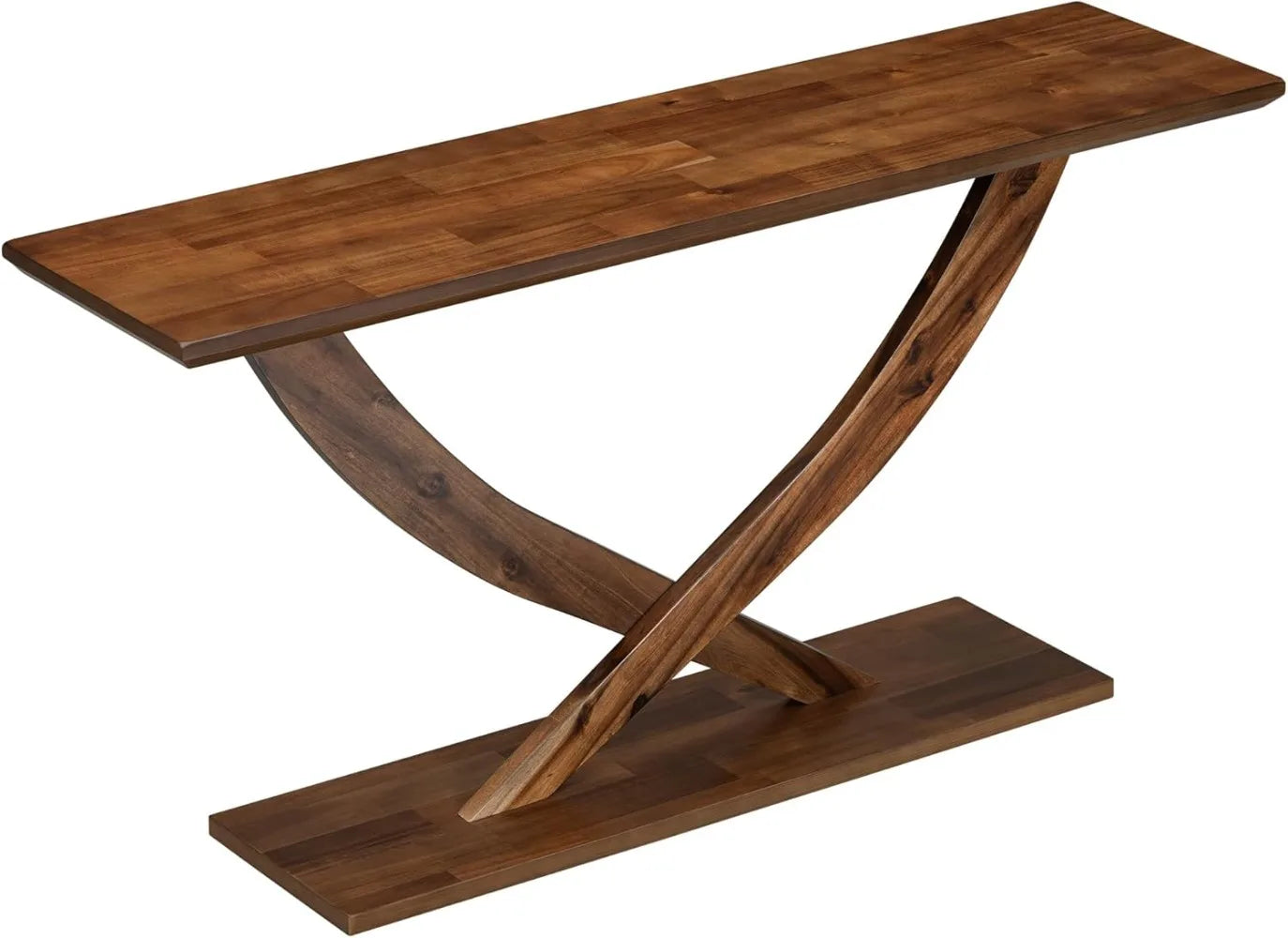57" Console Table with Cross-Leg Design
