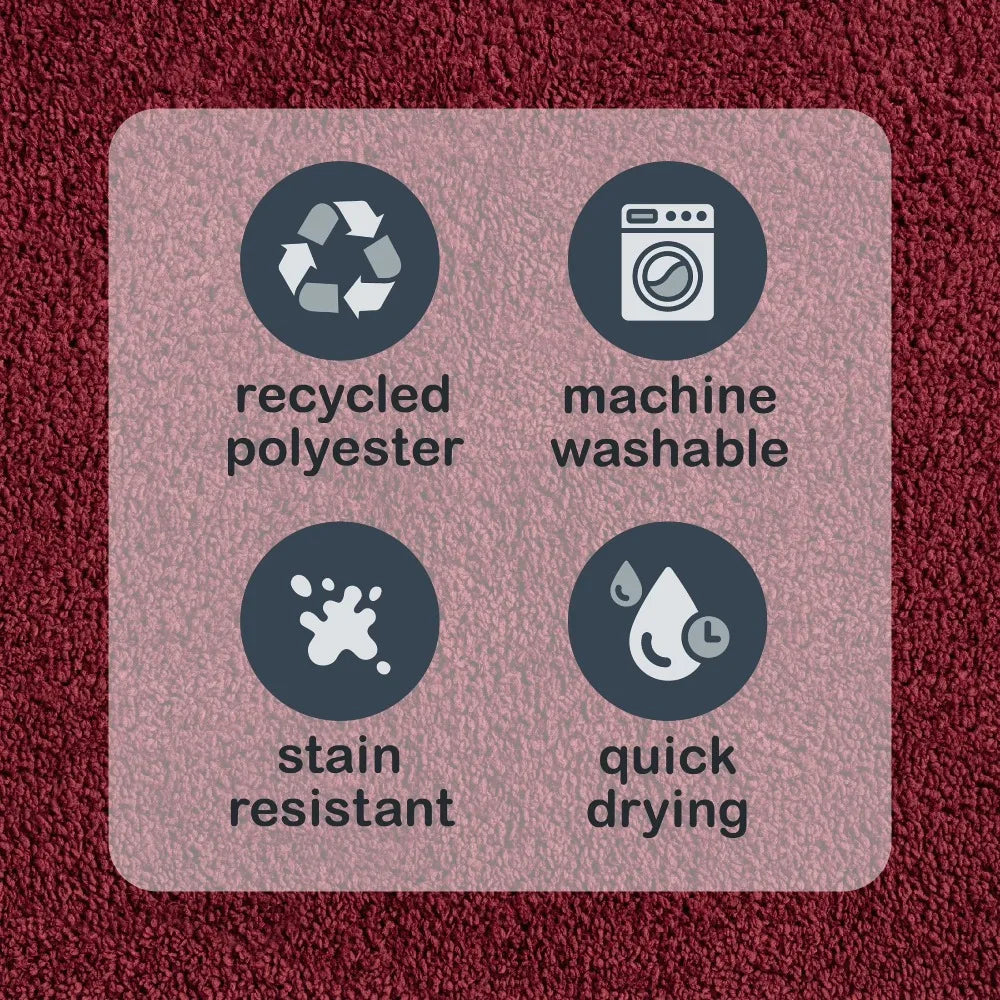 Mainstays Basic Polyester Bath Rug, Red, 20" x 32"