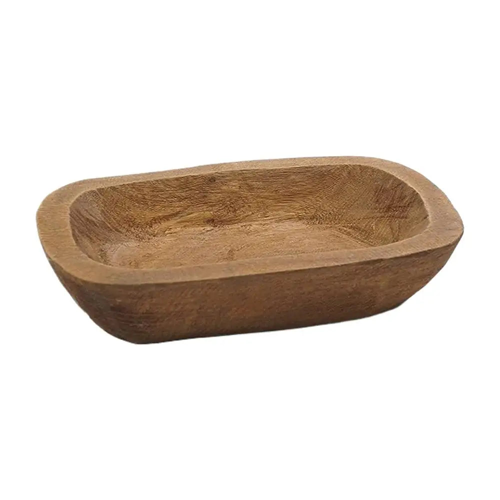Wooden Bowl Handcrafted Bread Tray