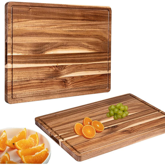 Extra Large Wood Cutting Board with Juice Groove 24 x 18 x1.2 in