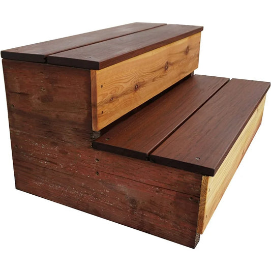 Outdoor Hot Tub Step (Made in The USA) (Mahogany)