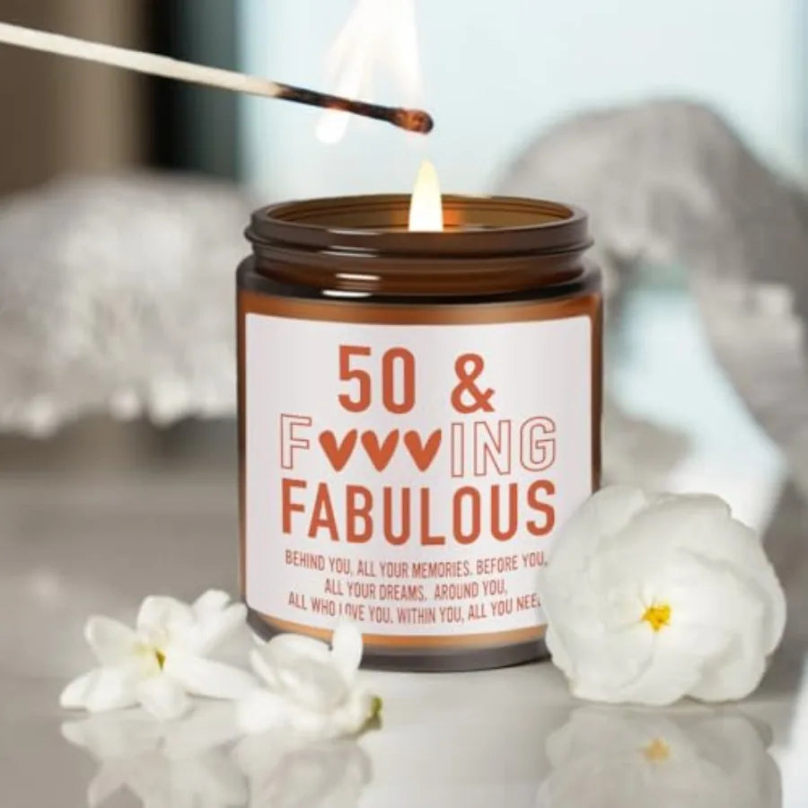 50 and Fabulous Gifts 50th Birthday Candle Gifts