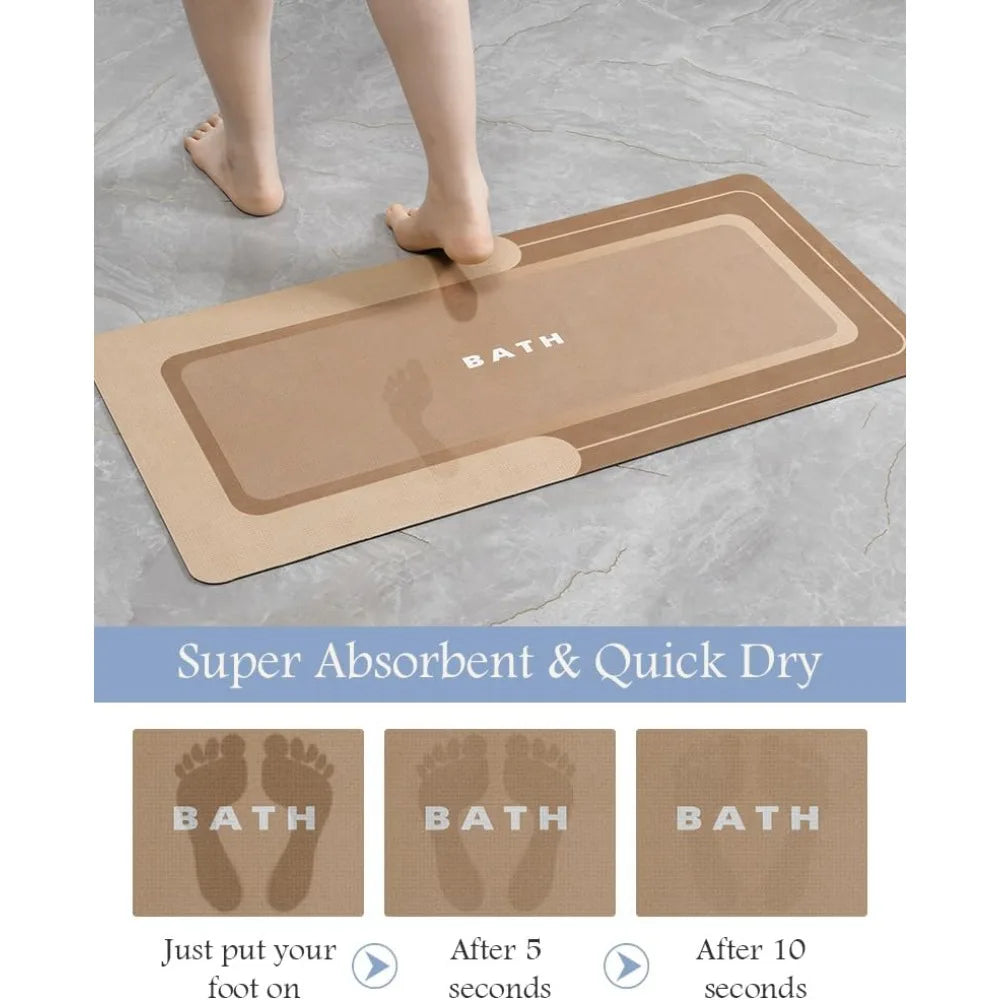 Bath Mat Rug Long Non Slip Super Absorbent Bathroom Runner