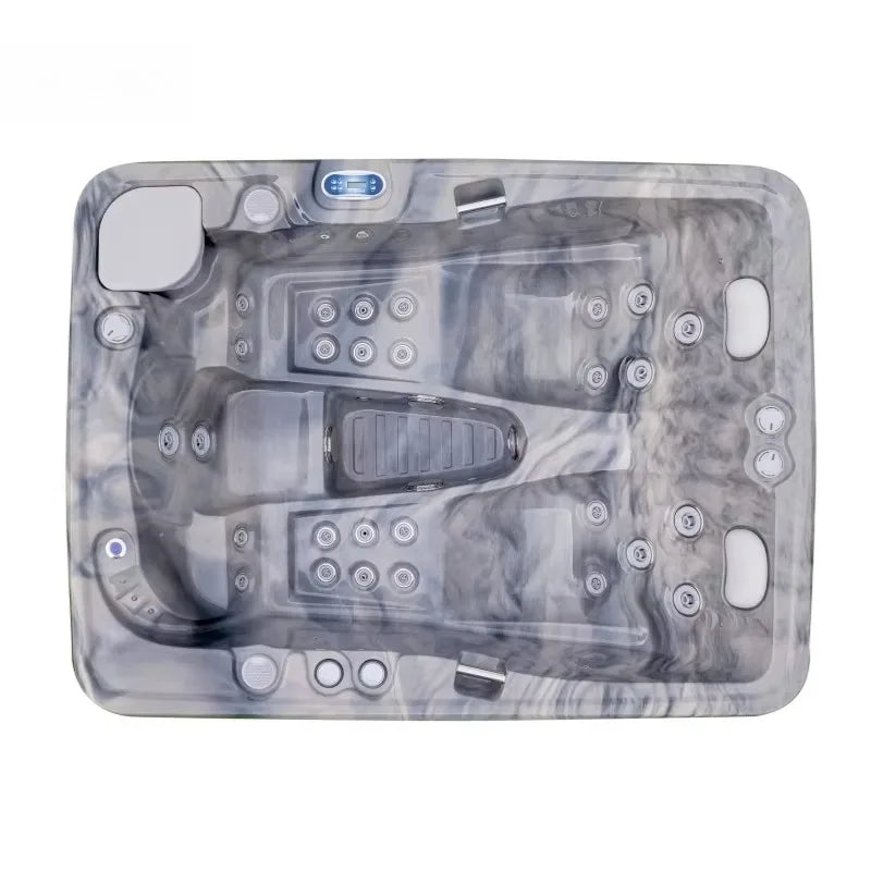 7 Person Hot Tub 105 Jets Waterfall 38 LED Lights