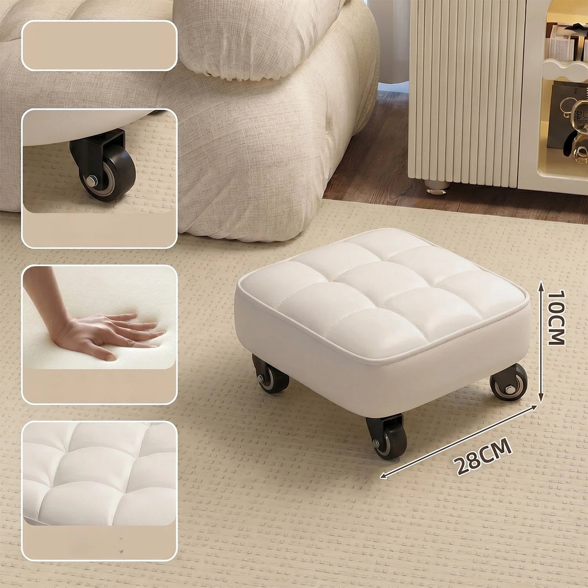Household Wheeled Low Stools Chairs Wheeled Seam