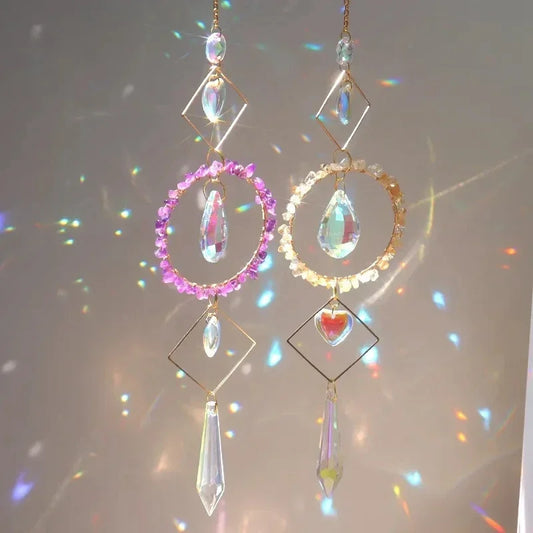 40cm Crystal Wind Chimes Prism Sun Catcher