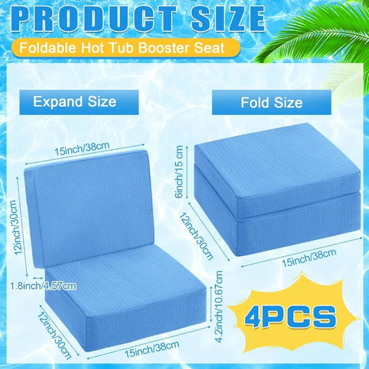 4 Pcs Foldable Hot Tub Booster Seat