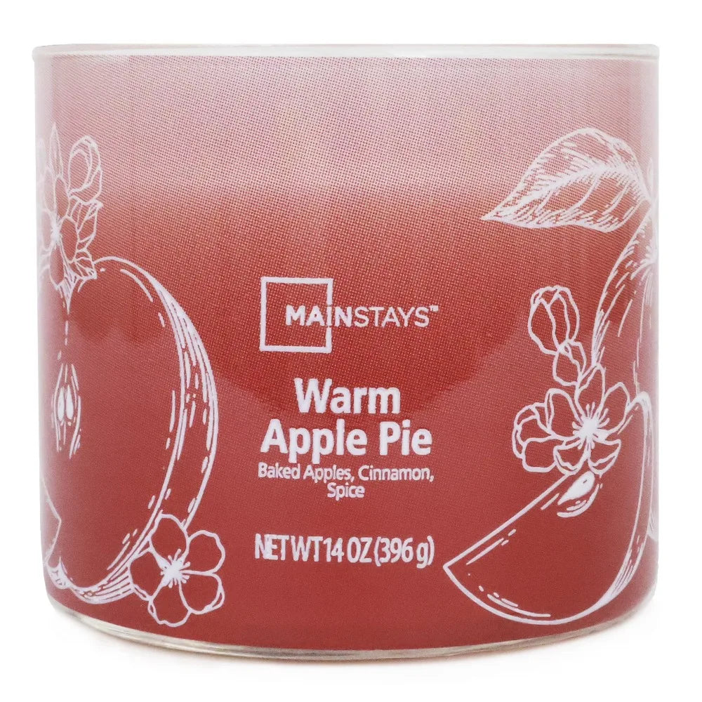 Warm Apple Pie Scented Candle Triple Wick