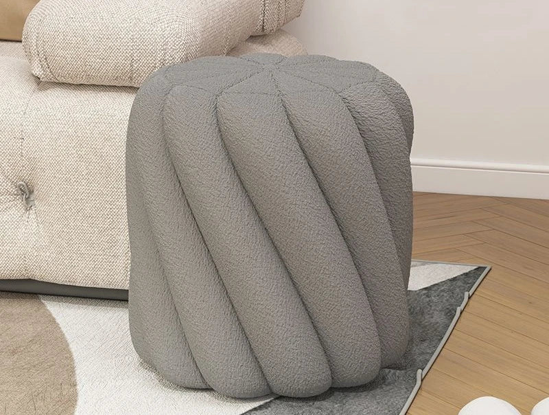Lamb Wool Makeup Stool Chair Circular Specific Stool