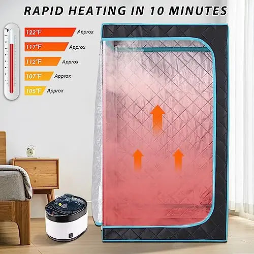 Portable Steam Sauna with 1500W 4L Steamer