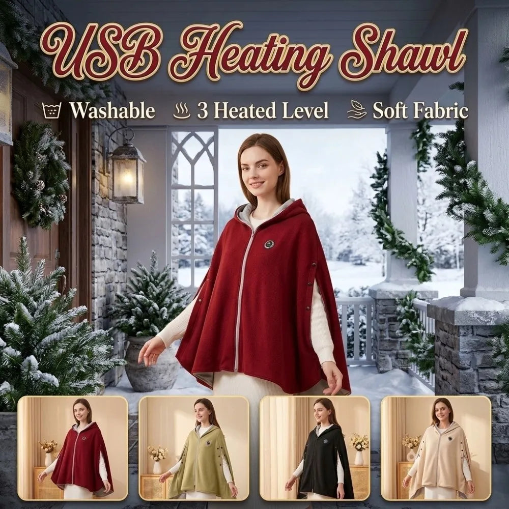 3 Heated Level USB Heating Shawl Washable USB Powered Car-mounted
