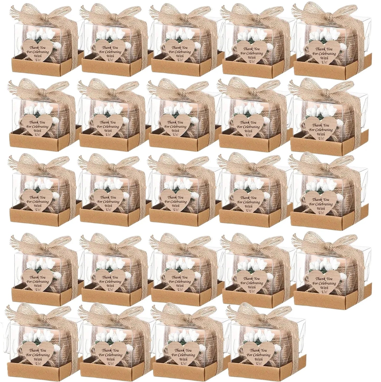 6/12/24PCS Guest Gift Candle Wooden Tealight Candle Holders