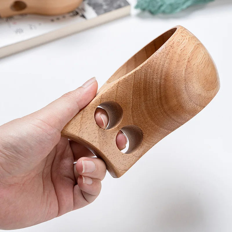 New200ml Outdoor Wood Cup Mug Coffee Milk Acacia-Wood