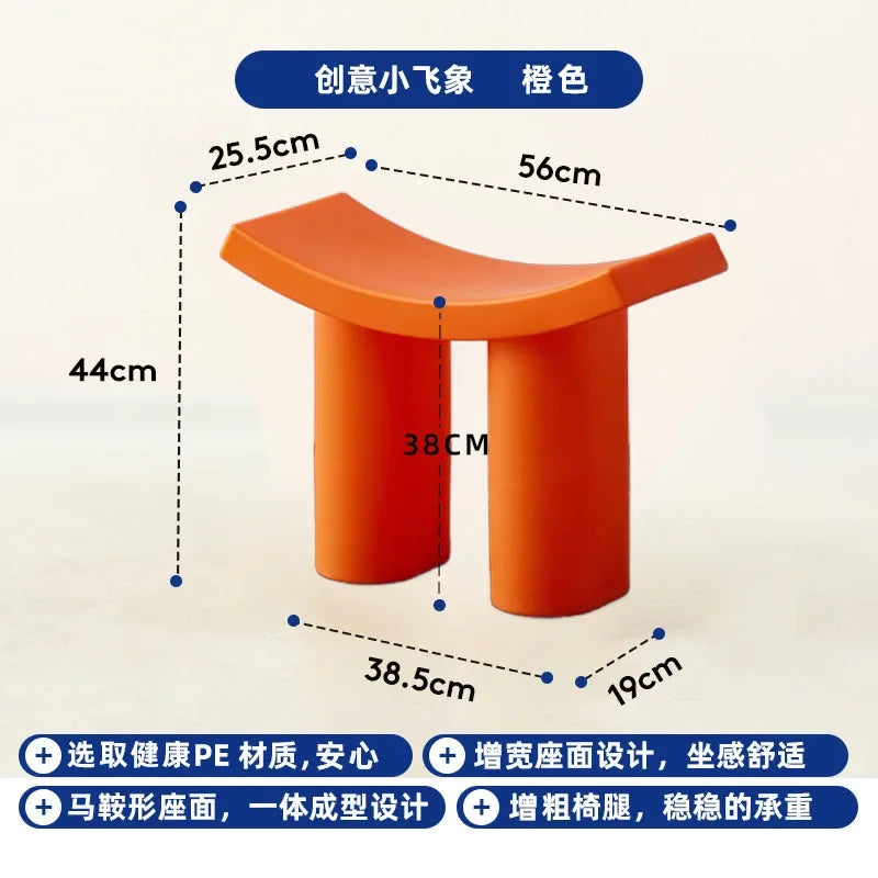Plastic Nordic Stools  Pouf