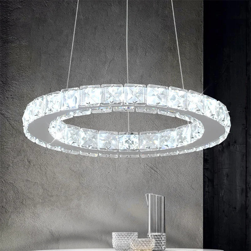 Led Luxury Ring Pendant Lights For Living Dining Room