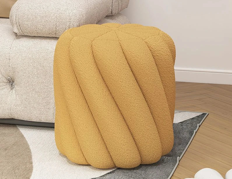 Lamb Wool Makeup Stool Chair Circular Specific Stool