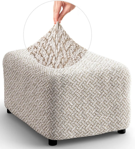 Ottoman Slipcover - Stretch Stool Sofa - Pouf Protector