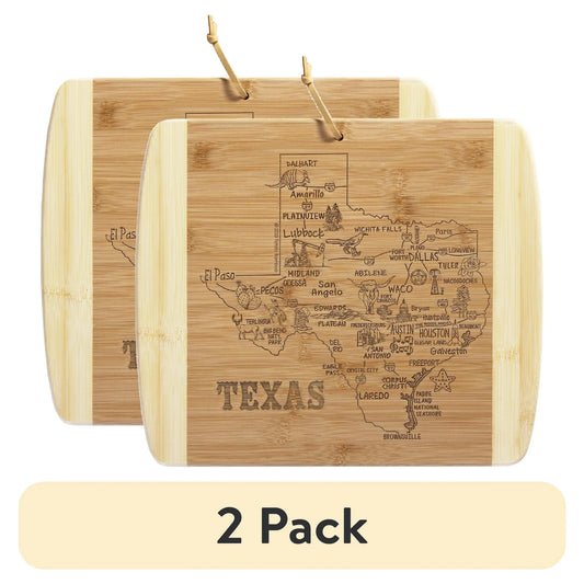 (2 pack)   Bamboo Wood Cutting Board  Charcuterie Platter, 13” x 11”