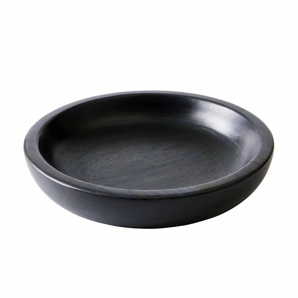 Large Black Wood Serving Bowl Dishwasher Safe