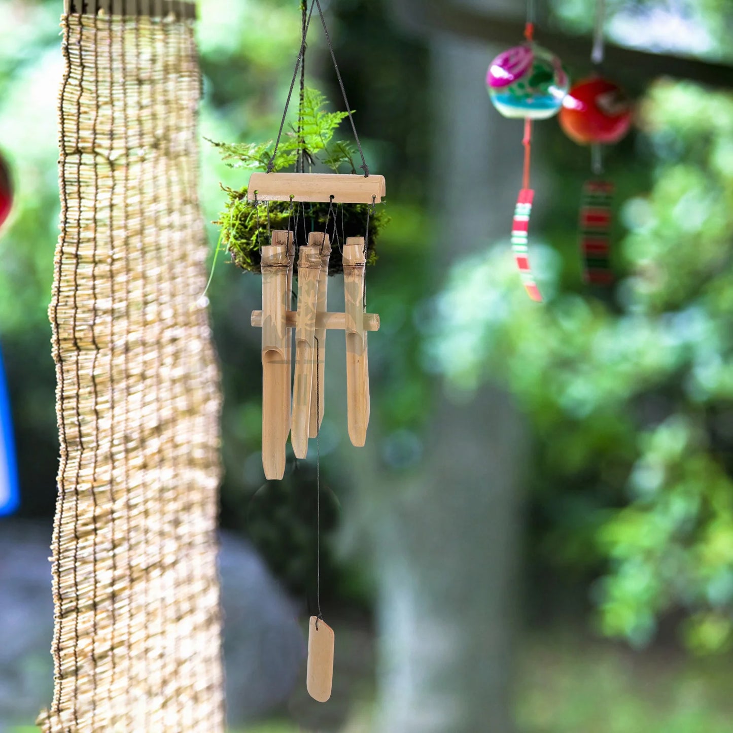 Handmade Large Bamboo Wind Chimes Wooden Deep Tone