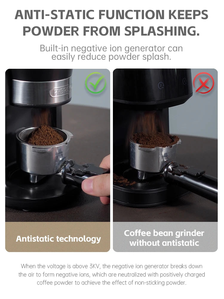 Automatic Burr Mill Electric Coffee Grinder with 34 Gears