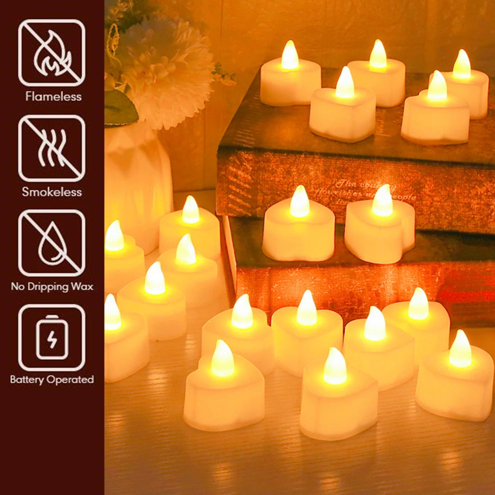 24Pcs Flameless Led Candle Electronic Battery-Power Tealight