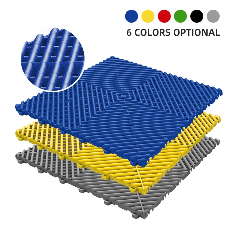 25PCS 1.8cm Thickness Garage Floor Mats Car Wash Room Floor Mat